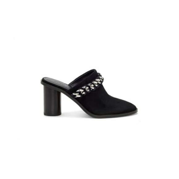 rebecca Minkoff Gayiah Suede Stacked Heeled Mules - Picture 2 of 16
